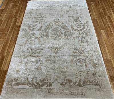 Ковер EFSAN ( ИФСАН ) Q010A - CREAM SHRINK / GREY FDY ( Овал )