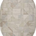 Ковер AFINA ( АФИНА ) F416AD - BEIGE / L.BROWN ( Овал )