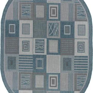 Ковер KAIR ( КАИР) S138 - BLUE ( Овал )