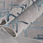 Ковер LIMAN ( ЛИМАН ) F164 - GRAY-D. BLUE ( Овал )