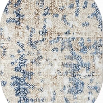 Ковер ANTEP ( АНТЕП ) O1699 - 630 CREAM / BLUE ( Овал )