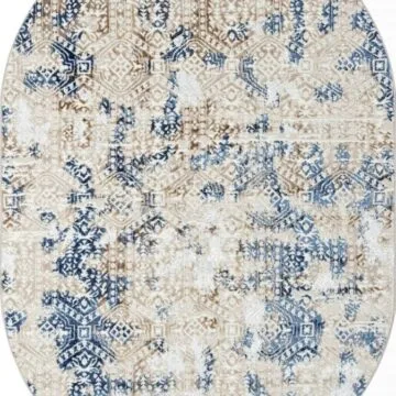 Ковер ANTEP ( АНТЕП ) O1699 - 630 CREAM / BLUE ( Овал )