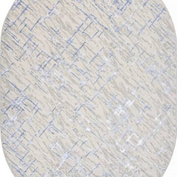 Ковер LIMAN ( ЛИМАН ) F164 - CREAM-BLUE ( Овал )
