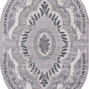 Ковер PALERMO ( ПАЛЕРМО ) F290 - DARK GRAY ( Овал )