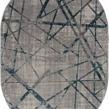 Ковер LIMAN ( ЛИМАН ) F478 - GRAY-BLUE ( Овал )