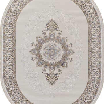 Ковер MOSSO ( МОССО ) 27236 - CREAM / BLUE ( Овал )