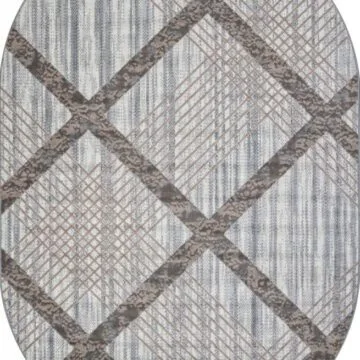 Ковер SIERRA ( СИЕРРА ) F351 - CREAM-BLUE ( Овал )