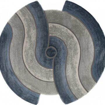 Ковер SAFIR ( САФИР ) 00836T - GREY / BLUE ( Круг )