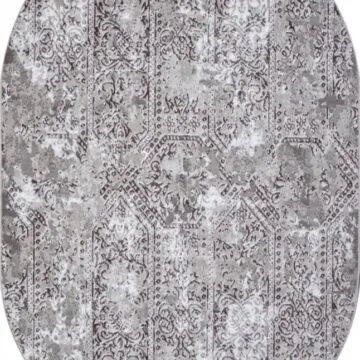 Ковер SILVER ( СИЛЬВЕР ) F390 - GRAY ( Овал )