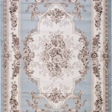 Ковер VALENCIA DELUXE ( ВАЛЕНСИЯ ДЕЛЮКС ) 4015 - L.BLUE-BROWN