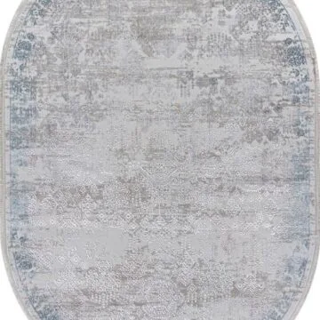 Ковер EFSAN ( ИФСАН ) L252A - CREAM SHRINK / BLUE FDY ( Овал )