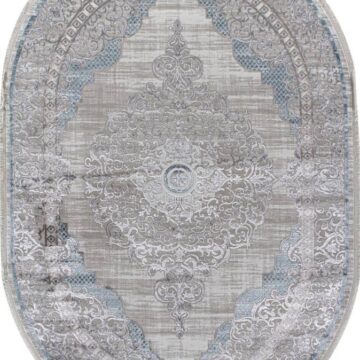 Ковер EFSAN ( ИФСАН ) L279A - CREAM SHRINK / BLUE FDY ( Овал )