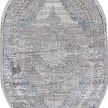 Ковер EFSAN ( ИФСАН ) L279A - CREAM SHRINK / BLUE FDY ( Овал )