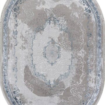 Ковер EFSAN ( ИФСАН ) L278A - CREAM SHRINK / BLUE FDY ( Овал )