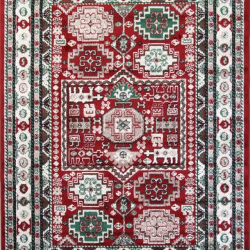 Ковер DARGA ( ДАРГА ) F667 - RED - CREAM