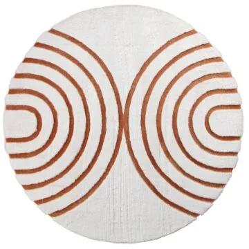 Ковер RABBIT CARVING ( РЭББИТ КАРВИНГ ) PX4005 - CREAM / TERRA ( Круг )