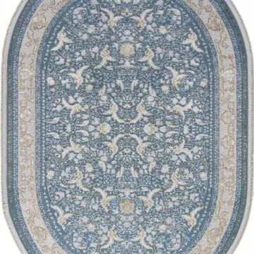 Ковер ZARINA ( ЗАРИНА ) M101B - BLUE SHIRINK / BLUE SHIRINK ( Овал )