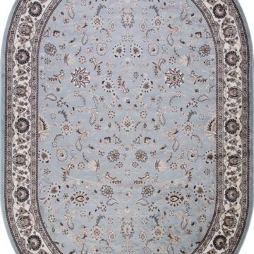 Ковер VALENCIA DELUXE ( ВАЛЕНСИЯ ДЕЛЮКС ) d251 - L.BLUE-BROWN ( Овал )