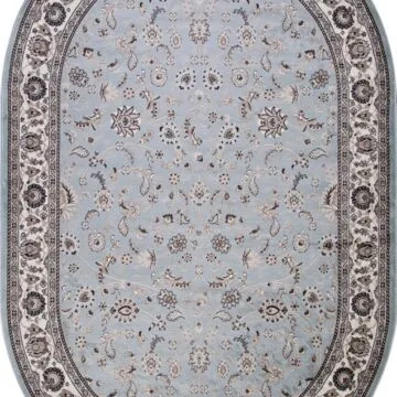 Ковер VALENCIA DELUXE ( ВАЛЕНСИЯ ДЕЛЮКС ) d251 - L.BLUE-BROWN ( Овал )