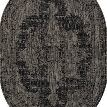 Ковер KAIR ( КАИР) S129 - BLACK-GRAY ( Овал)