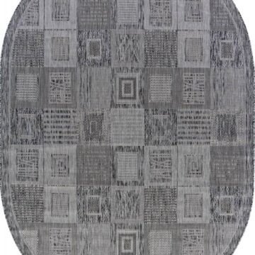 Ковер KAIR ( КАИР) S138 - DARK-GRAY ( Овал )