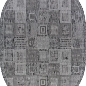 Ковер KAIR ( КАИР) S138 - DARK-GRAY ( Овал )