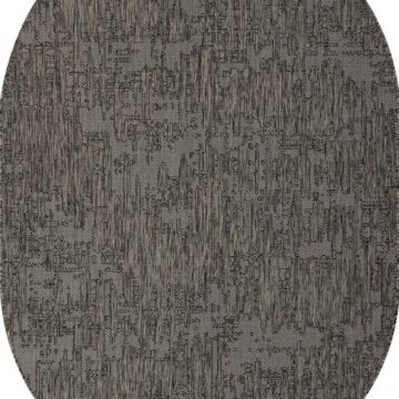 Ковер KAIR ( КАИР) S144 - BLACK-GRAY ( Овал )