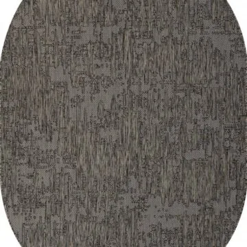 Ковер KAIR ( КАИР) S144 - BLACK-GRAY ( Овал )