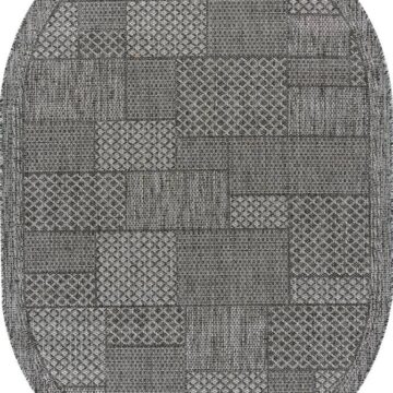 Ковер KAIR ( КАИР) S148- DARK GRAY ( Овал )