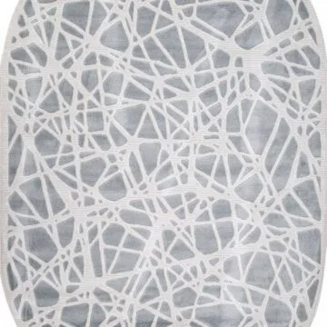 Ковер MIRANDA ( МИРАНДА ) D967 - BLUE-CREAM ( Овал )
