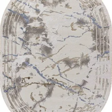 Ковер MOSSO ( МОССО ) 27243 - GRY / BLUE ( Овал )