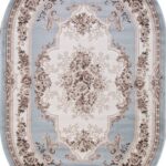 Ковер VALENCIA DELUXE ( ВАЛЕНСИЯ ДЕЛЮКС ) 4015 - L.BLUE-BROWN ( Овал )