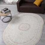 Ковер ZARINA ( ЗАРИНА ) M107A - CREAM / CREAM ( Овал )