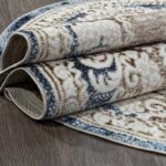 Ковер ANTEP ( АНТЕП ) O1701 - 630 CREAM / BLUE ( Овал )