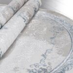 Ковер EFSAN ( ИФСАН ) L278A - CREAM SHRINK / BLUE FDY ( Овал )