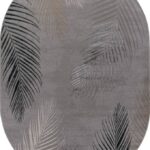 Ковер LIMAN ( ЛИМАН ) F167- GRAY-D. GREEN ( Овал )