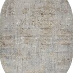 Ковер PALERMO ( ПАЛЕРМО ) F281 - GRAY - GREEN ( Овал )