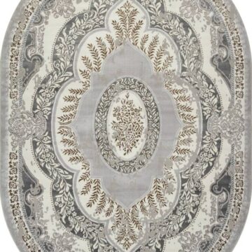 Ковер PALERMO ( ПАЛЕРМО ) F290 - GRAY-GREEN ( Овал )