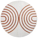 Ковер RABBIT CARVING ( РЭББИТ КАРВИНГ ) PX4005 - CREAM / TERRA ( Круг )