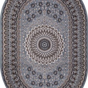 Ковер SIERRA ( СИЕРРА ) D504 - BLUE-BROWN 2 ( Овал )