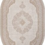Ковер SIESTA ( СИЕСТА ) M029A - WHITE / LIGHT BEIGE ( Овал )