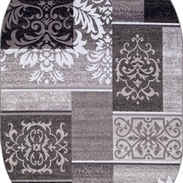 Ковер SILVER ( СИЛЬВЕР ) d216 - GRAY ( Овал )