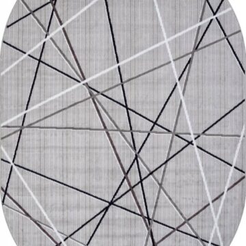 Ковер SILVER ( СИЛЬВЕР ) F395 - GRAY ( Овал )